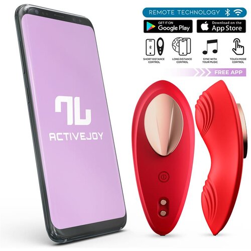 INTOYOU App Series Panty Vibrator with App Double Layer Silicone Red Cene