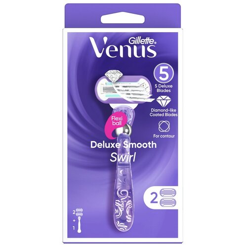 Gillette Venus Swirl Deluxe Smooth brijač sa 2 dopune Slike