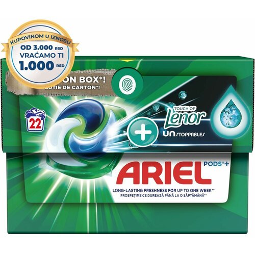 Ariel pods + touch of lenor unstoppables kapsule, 22kom Cene
