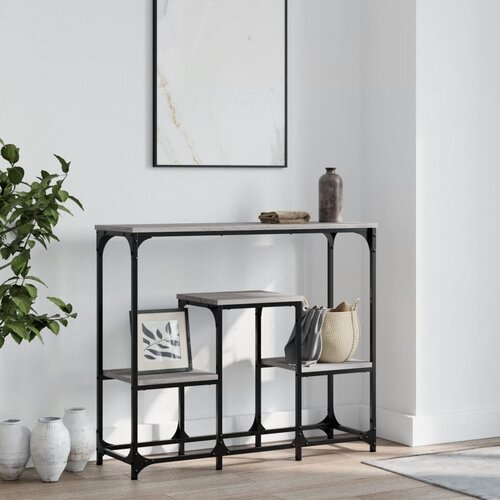  Konzolni stol siva boja hrasta 89,5x28x76 cm konstruirano drvo Cene