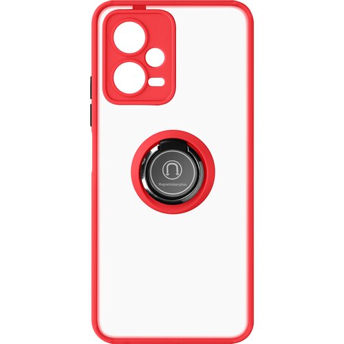 AVIZAR Ovitek proti prstnim odtisom za Xiaomi Redmi Note 12 5G, kovinski podporni obroc - rdec, (20714084) Cene