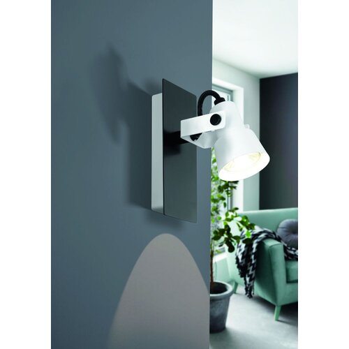 Eglo Trilloo rlektor/1, led, gu10, 1x5w, 400lm, crno/bijela Slike