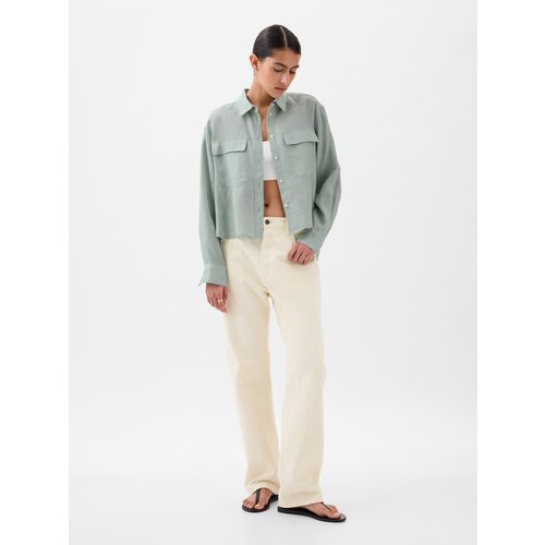 GAP Linen cropp shirt - Women's Cene