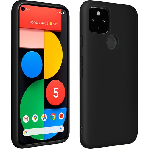AVIZAR Poltrdi silikonski ovitek za Google Pixel 5 z mehkim zakljuckom na dotik - crn, (20626463) Cene