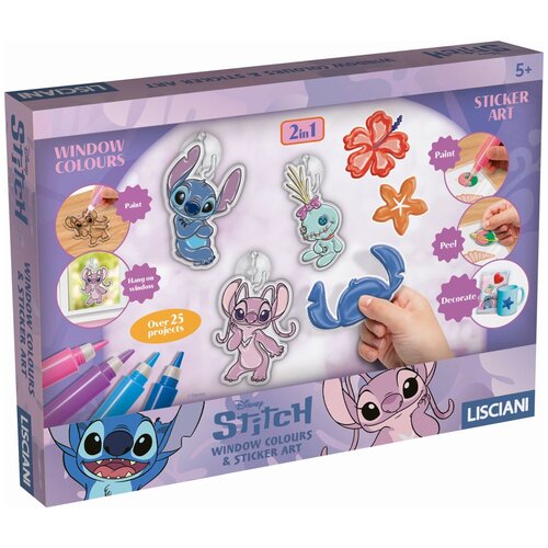 Lisciani Stitch in Angel barve za steklo in nalepke Slike