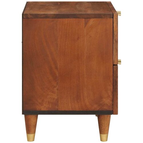  Noćni ormar 2 pcs Smeđa 40 x 33,5 x 46 cm Čvrsto drvo akacije Slike