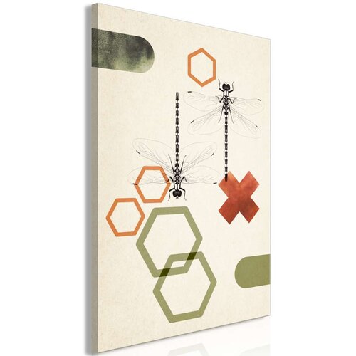  Slika - Dragonflies and Geometry (1 Part) Vertical 40x60 Cijene