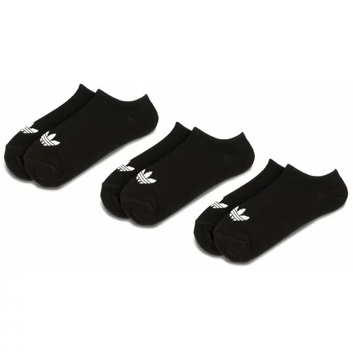 Adidas Set 3 parov unisex nizkih nogavic Trefoil Liner S20274 Black/Black/White