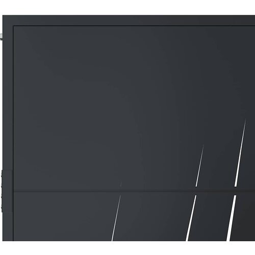  Vrtna vrata antracit 100x125 cm dizajn s čeličnim travom Slike