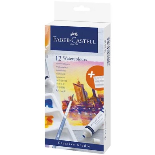 Faber-Castell Set akvarel boja u tubi sa paletom | 12 x 9 ml Cene
