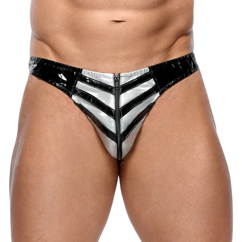 Black_Level 2 Tone Vinyl Thong 2890534 L