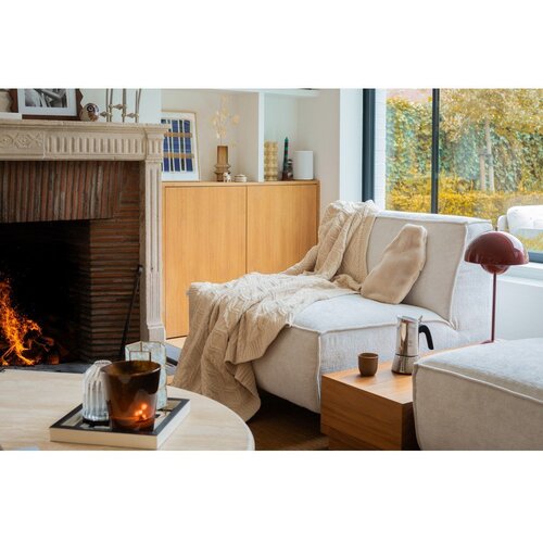 Tiseco Home Studio Deka od mikropli&amp;scaron;a boje slonovače 130x170 cm Aspen &amp;ndash; Slike