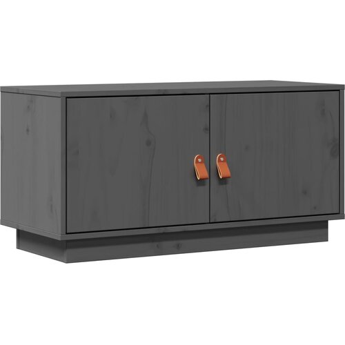 Maison Chic TV omarica - TV stojalo - Televizijska omarica siva 80x34x40 cm trdna borovina, (21703461) Cene