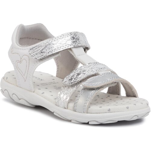 Geox Sandali J Sandal Cuore B J0290B 00454 C0434 M Silver/White Slike