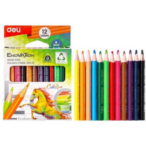 Deli Drvene bojice Enovation kratke 1/12 EC114-12 Slike