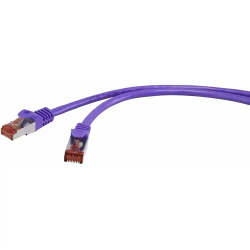 Renkforce RF-3432070 RJ45 mrežni kabel, Patch kabel cat 6 S/FTP 5.00 m ljubičasta sa zaštitom za nosić, pozlaćeni kontakti, vatrostalan 1 St.