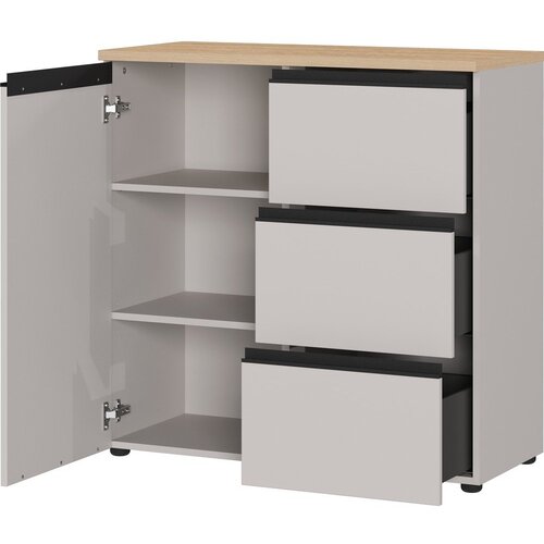 Germania Sivo-bež/v svetli naravni barvi komoda 90x91x41 cm Cormano &amp;ndash; Slike