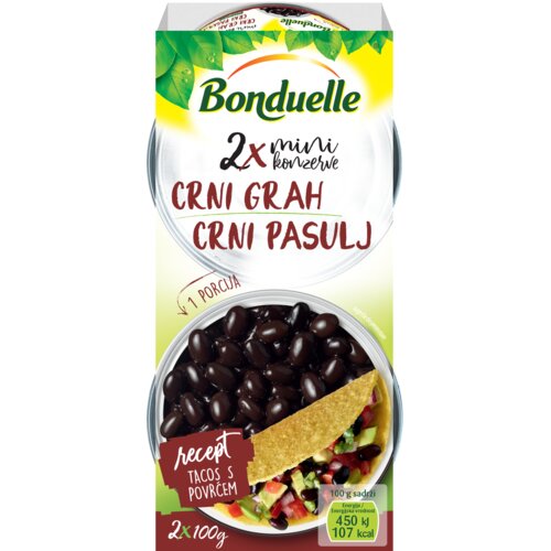 Bonduelle Crni pasulj, 2 &amp;times; 100g Slike