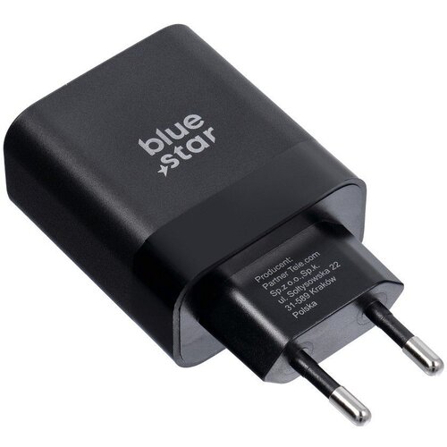 Blue Star USB C QC4.0 PD 3A 45W punjač za telefon + USB C na USB C kabel TFB-TC-45WPD crni Slike
