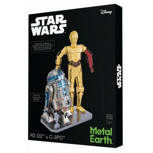 Metal Earth 3D metalna maketa - Star Wars set robot C-3PO + R2D2 ( 502667 ) Cene