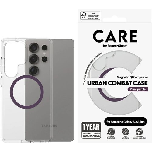 PanzerGlass CASE CARE FLAGSHIP URBAN COMBAT VIJOLIČEN QI ZA SAMSUNG GALAXY S25, (5000062808) Cene