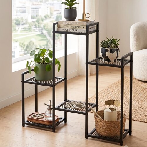 Hanah home dekorativni stalak za biljke Stira, 67 cm, crni Slike