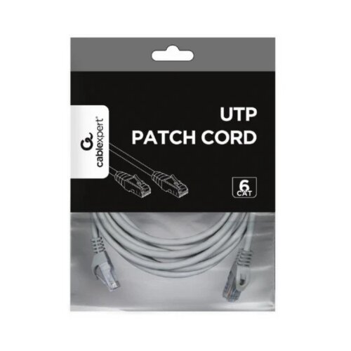  PP6U-CU-5M Gembird Mrezni kabl, CAT6 BAKARNI UTP Patch cord 5m grey Cene