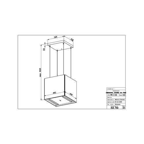 Faber NAPA Soft Cube Nero Ingo F40, (345.0607.590) Slike