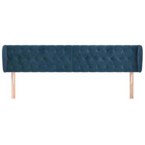  Uzglavlje s u&amp;scaron;ima tamnoplavi 203x23x78/88 cm bar&amp;scaron;unasti Slike
