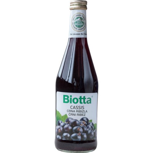 Biotta organski sok crna ribizla 500ml staklo Slike
