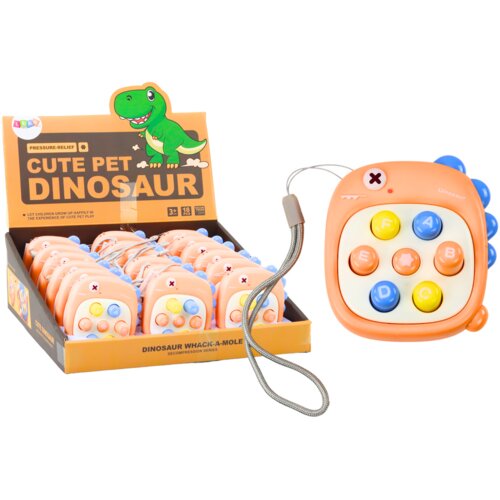 Arcade Game Whack A Mole Letters Dinosaur Orange Cene