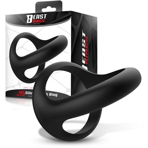Beast Rings Double Silicone Ring 45mm Black Cene