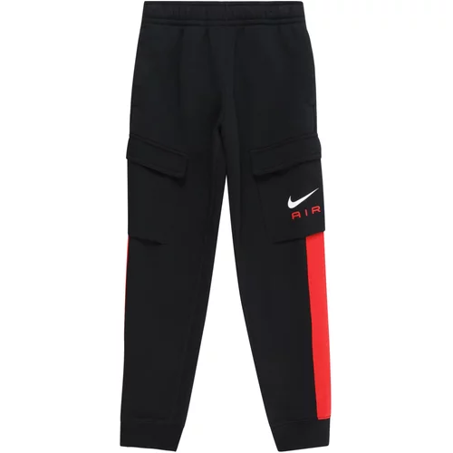 Nike Sportswear Hlače 'AIR' crvena / crna / bijela