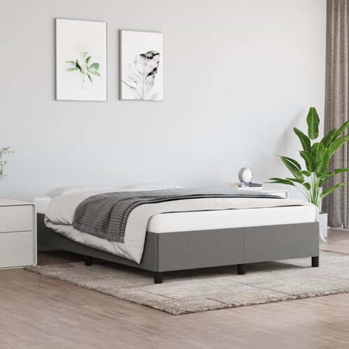vidaXL Posteljni okvir temno siv 140x200 cm blago Cene