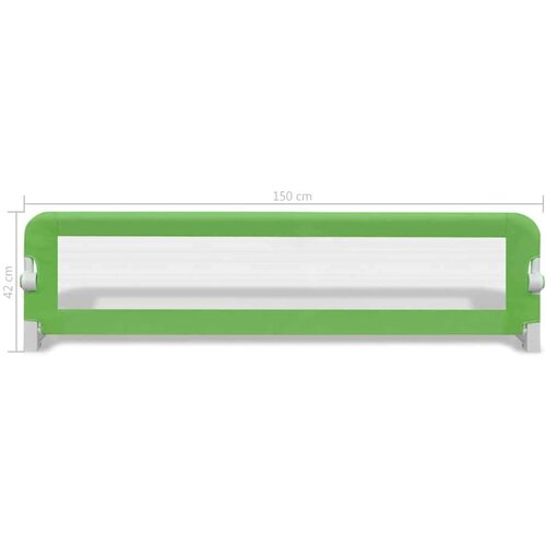 VidaXL sigurnosna ogradica za dječji krevet 2 kom zelena 150 x 42 cm Slike