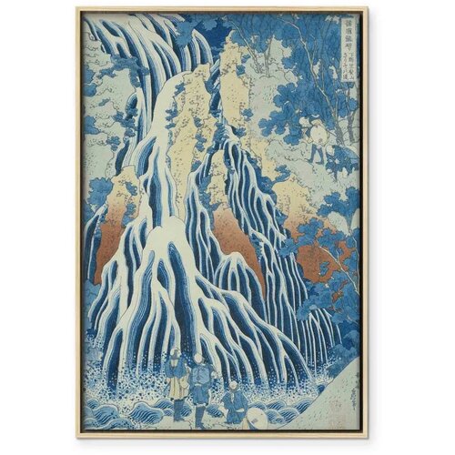  Slika - Hokusai Katsushika &amp;ndash; Kirifuri Fall on Kurokami Mount 40x60 U prirodnom drvenom okviru Slike
