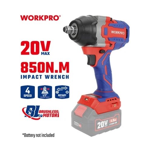 WorkPro wp390213 Aku. udarni ključ 20V (bez četkica), 850 Nm ( WP390213 ) Cene
