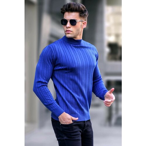 Madmext Sweater - Dark blue - Slim fit Slike
