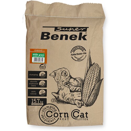 Benek Super Corn Cat Fresh Grass - 25 l (ca. 15,7 kg) Cijene