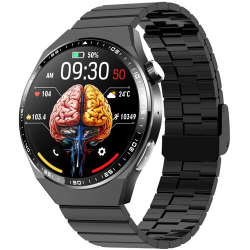 INF Pametna ura z EKG-jem, analizo telesne sestave, analizo krvi (sečna kislina, krvni lipidi) Black Bamboo Edition strap, (5000129875) Cene