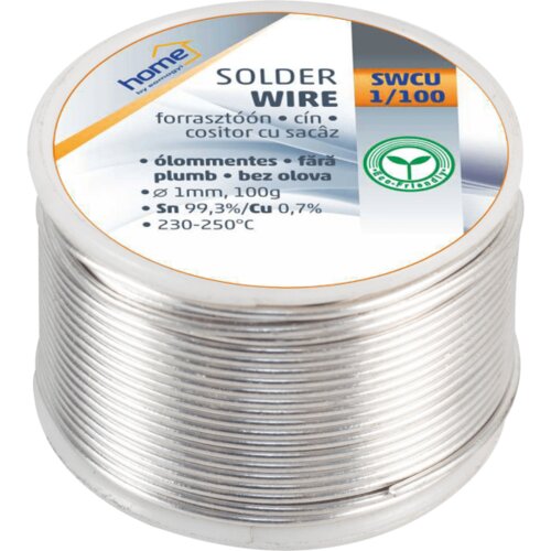 Home Tinol za lemljenje, &amp;Oslash;1.0 mm, 100g &amp;ndash; SWCU 1/100 Slike