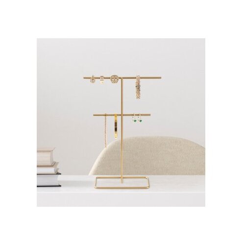 Wallxpert Držač za nakit TK-004, 15x30 cm, Zlatna boja Slike