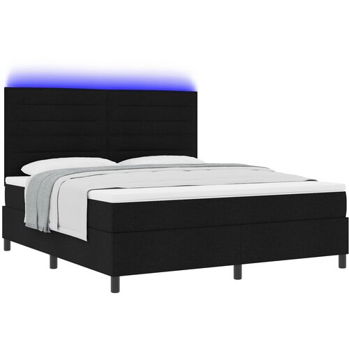 vidaXL Box spring krevet s madracem Crna 180 x 200 cm tkanina - Crna 180 x 200 cm Dizajn linija Cene