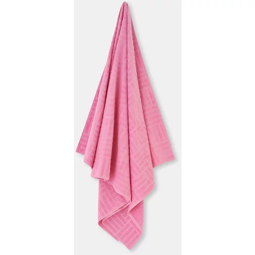 Dagi Pink Stripe Textured Solid Color Towel 85X150
