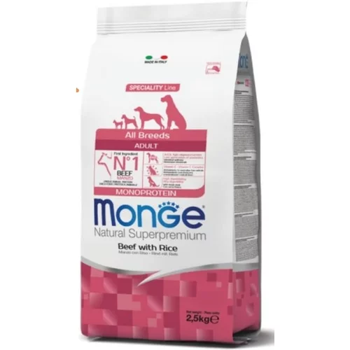 Monge briketi za odrasle pse, monoproteinski, z govedino 15kg