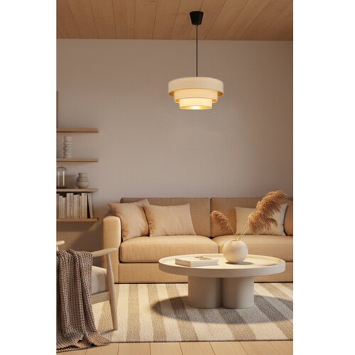  Brilagi - Visilica na sajli LUNETA 1xE27/60W/230V, prečnik 40 cm, krem/zlatna Slike
