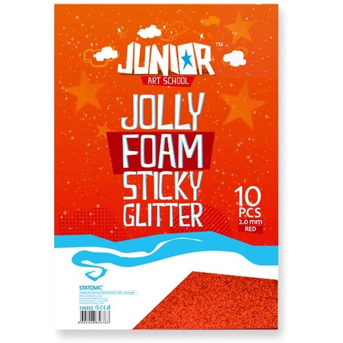 Junior jolly Stiky Foam, eva pena samolepljiva, A4, 10K, odaberite nijansu Crvena Slike