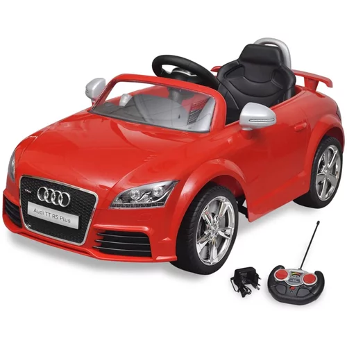 vidaXL Audi TT RS električni avto za otroke z dalinjcem rdeče barve