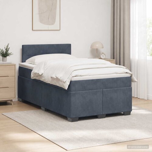  Boxspring krevet s madracem Tamnosiva 120 x 200 cm Baršun Cene