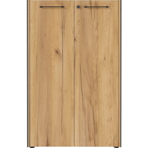 Germania Antracitno sivi/u prirodnoj boji ormarić u dekoru hrasta sa zaključavanjem 75x120x40 cm Podium – Cijene